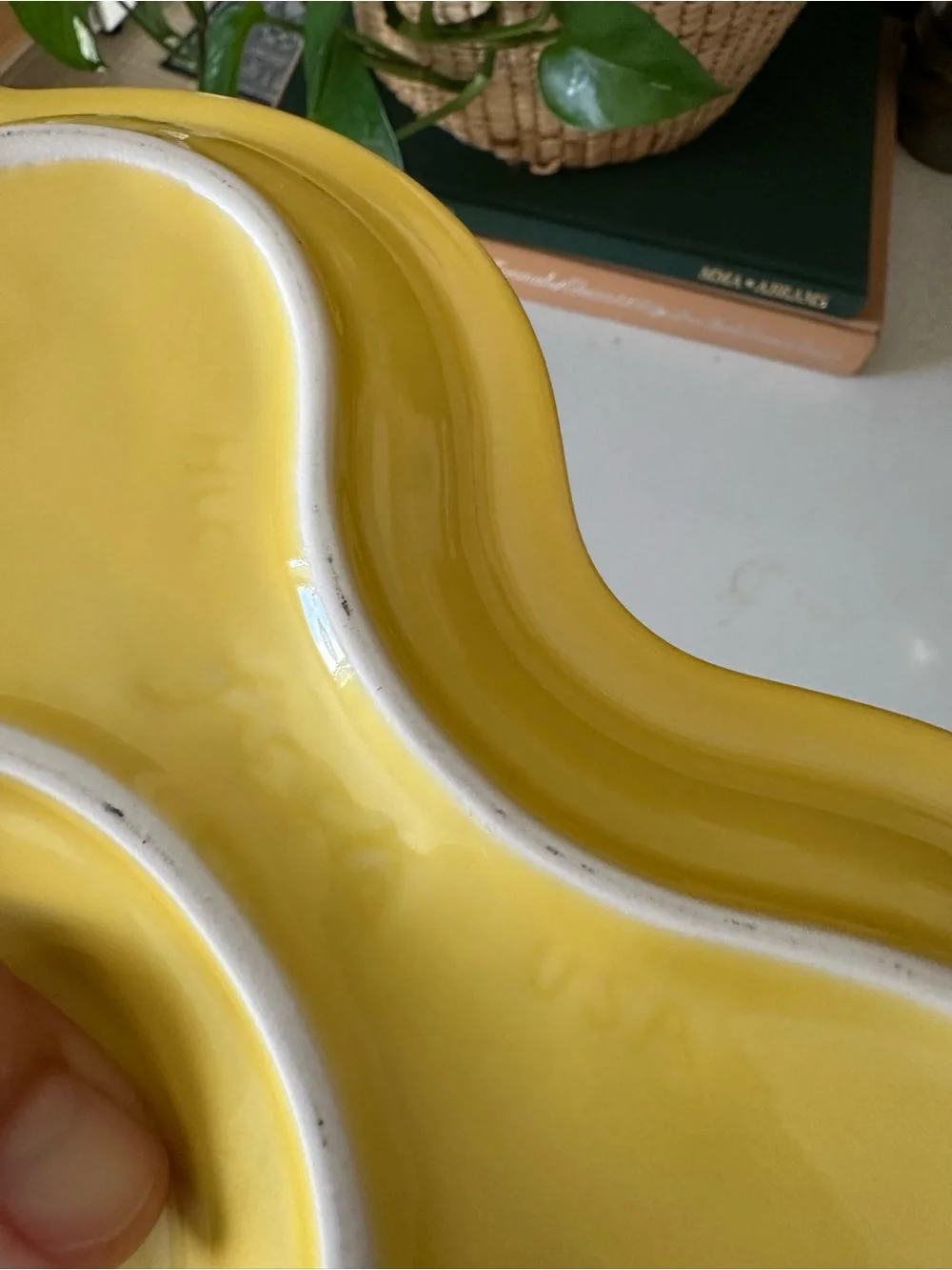 Fiestaware Yellow Sugar and Creamer Tray Holder Vintage
